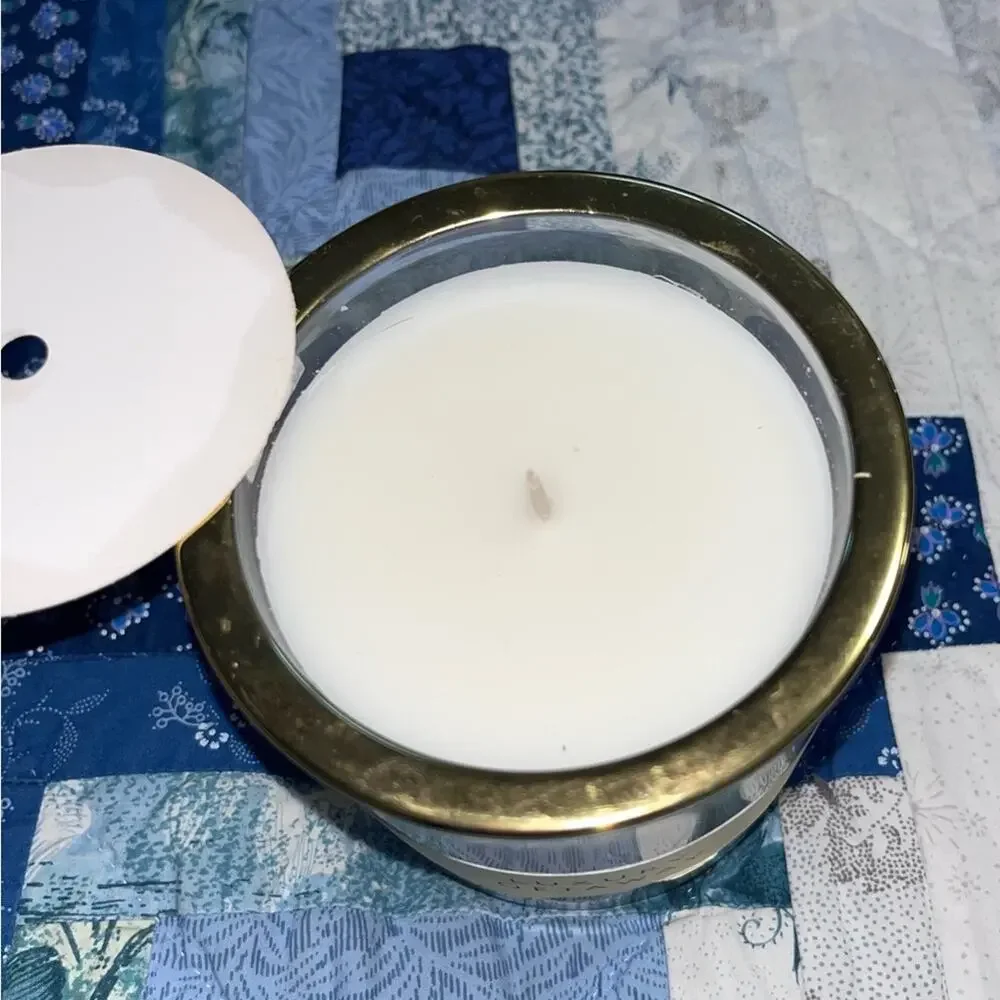 NEW! BB INTL. Luxury Getaway Gold Rim Scented Candle 11.3oz
